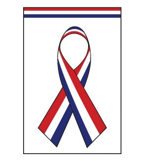 Red, White & Blue Ribbon Banner 12 in. X 18 in.