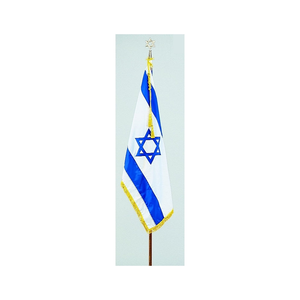 Indoor Colonial Nyl-Glo Israel Flag Set without Floor Stand