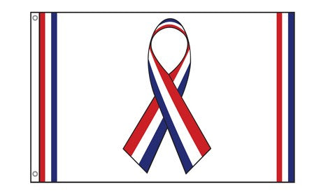 Red, White & Blue Ribbon Flag 2 ft. X 3 ft.