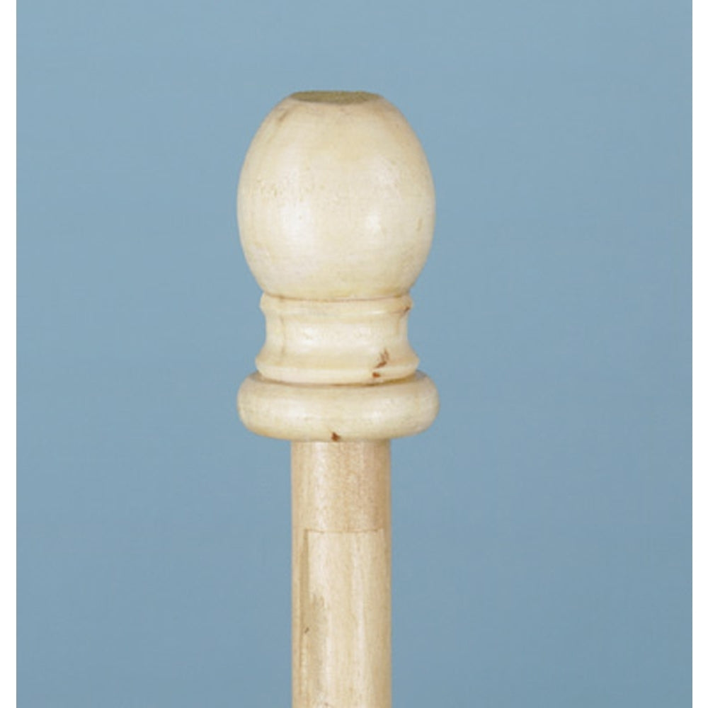 Carton of six 10 ft. X 1-3/8 in. Two piece Wood Flagpole with Ball Ornament and Cord