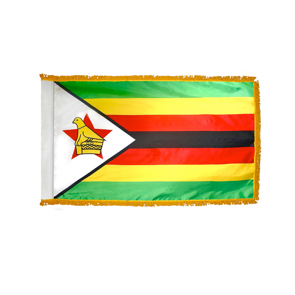 4 ft. X 6 ft. Colonial Nyl-Glo Zimbabwe Flag with Fringe