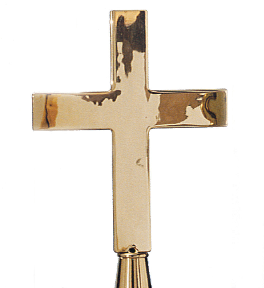 Brass Church Cross Plain 9 1/4 in.