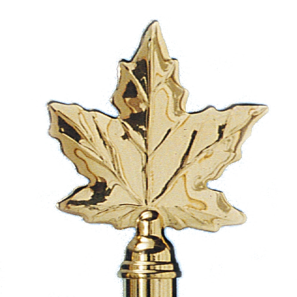 8 1/4 in. Brass Plated Maple Leaf Ornament