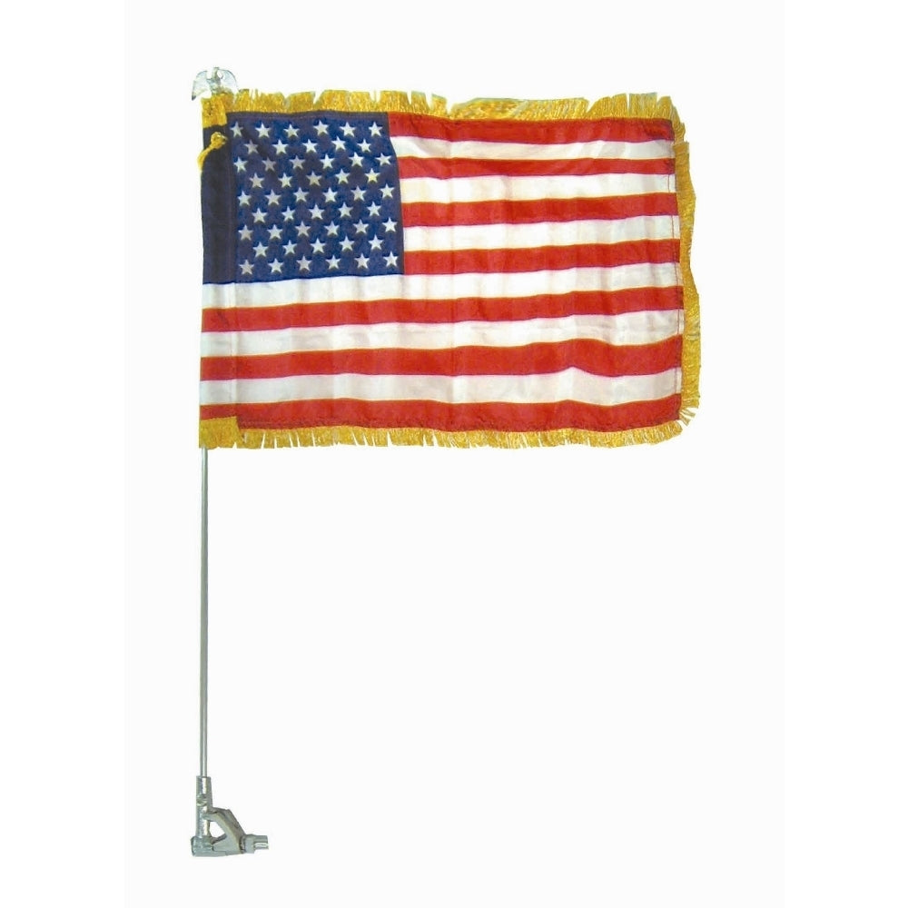 Nyl-Glo U.S. Auto Flag with Fringe-12 in. X 18 in.