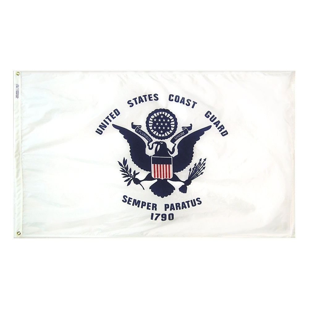 U.S. Coast Guard Military Flag 5 ft. x 8 ft. Nylon SolarGuard® Nyl-Glo - Model  1681