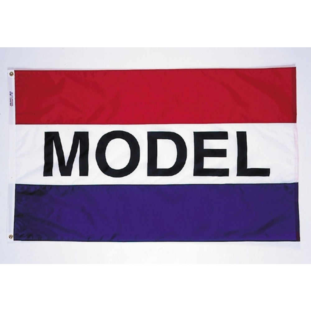 Model Flag with Red, White and Blue Stripes -Nyl-Glo- 3 ft. X 5 ft.