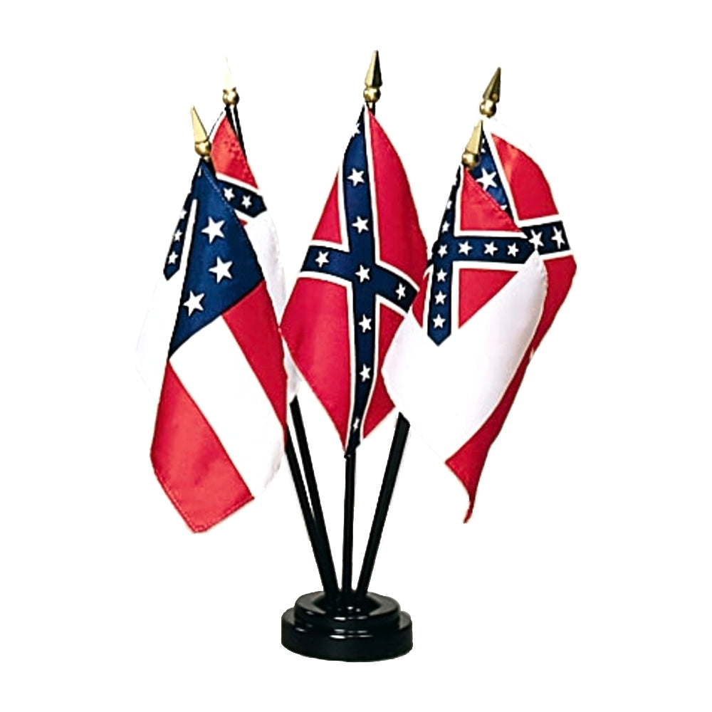 4 in. X 6 in. Miniature Flags Of Confederacy Set