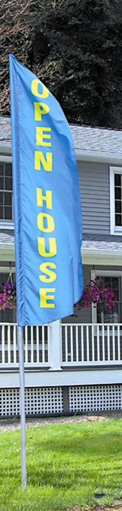 16 ft. White Fiberglass Feather Flag Flagpole. Hardware only, banner not included.