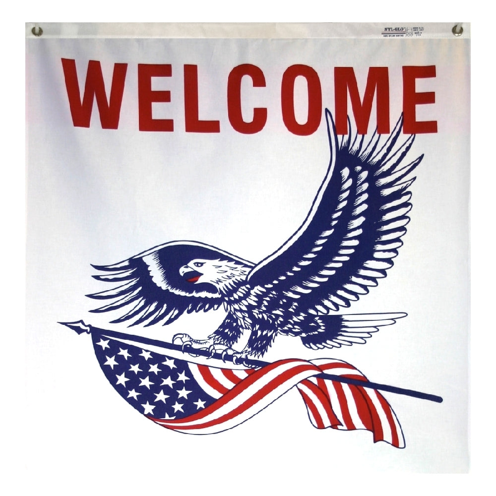 Welcome/Eagle Advertising Center-Cotton Sheeting-3 ft. X 3 ft.