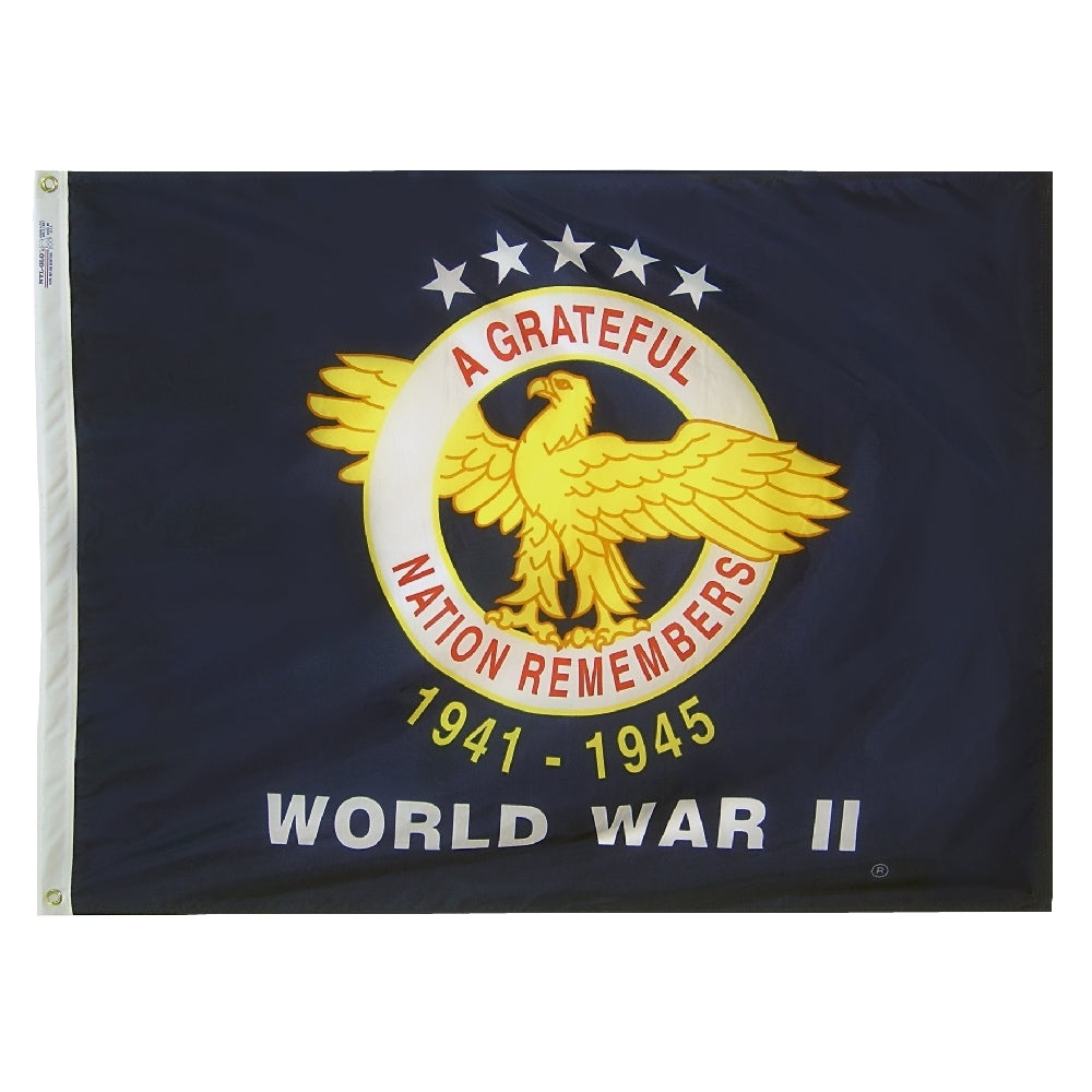 Nyl-Glo WWII Commemorative Flag-3 ft. X 4 ft.