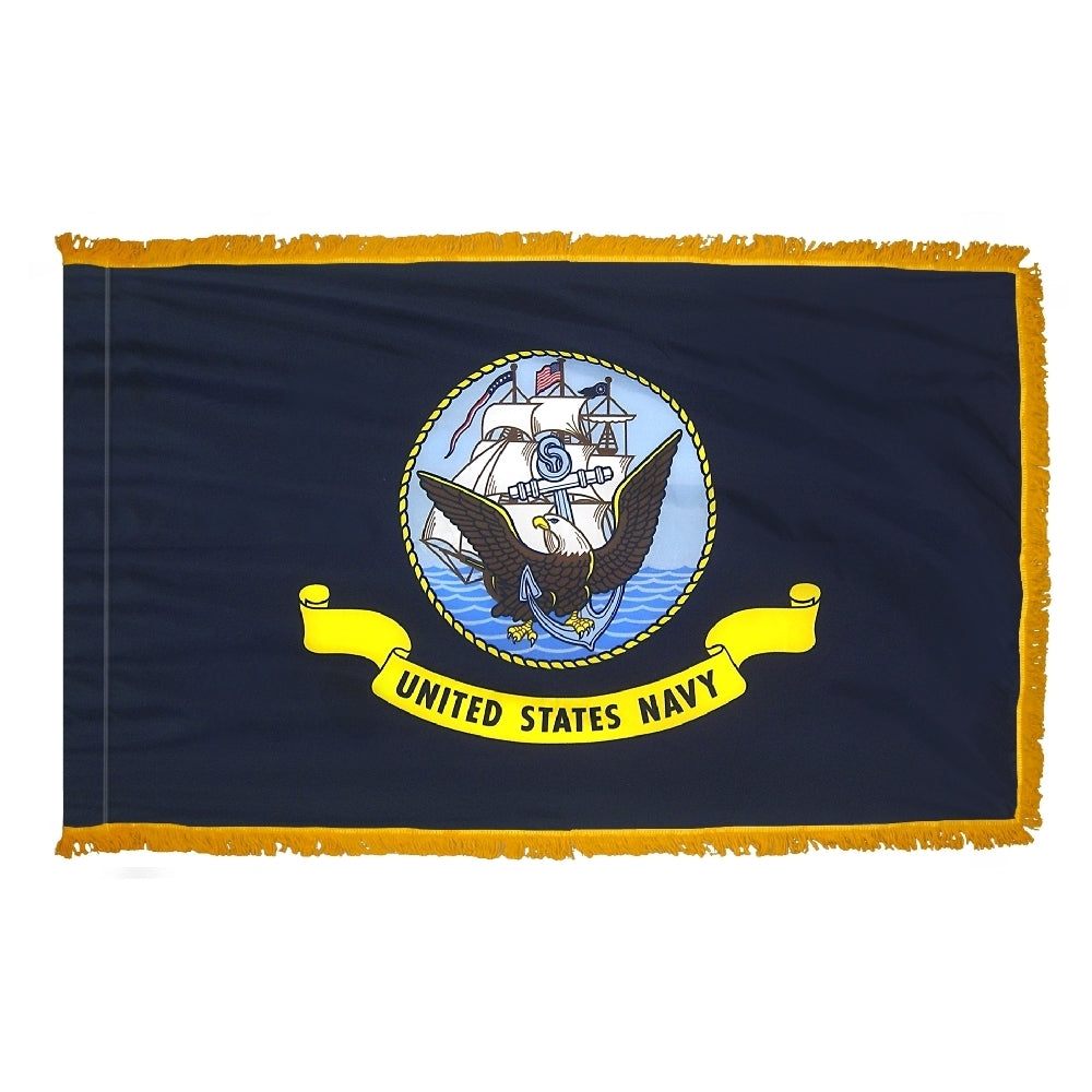 3 ft. X 5 ft. U.S. Navy Flag with Fringe Colonial Nyl-Glo