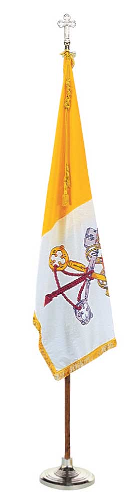 Indoor Colonial Nyl-Glo Papal Flag Set