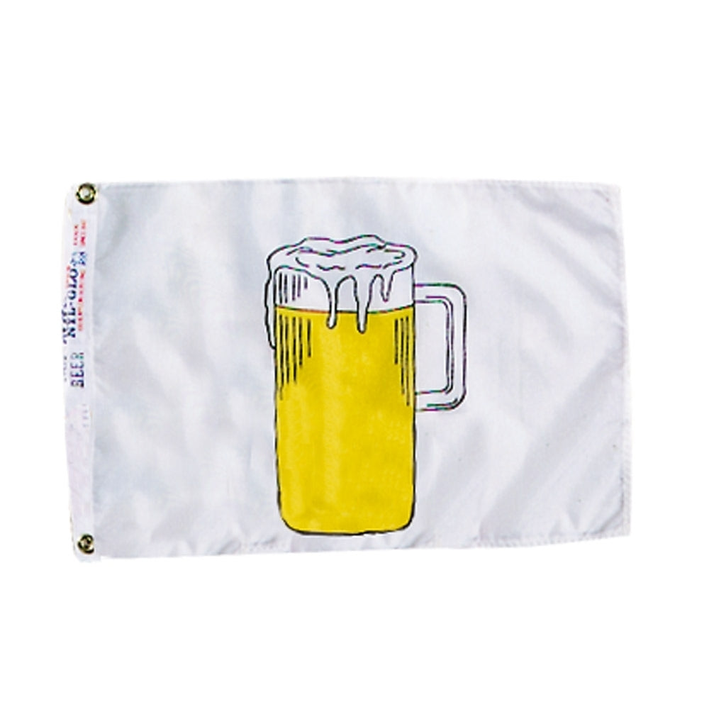 Nyl-Glo Beer Flag-12 in. X 18 in.