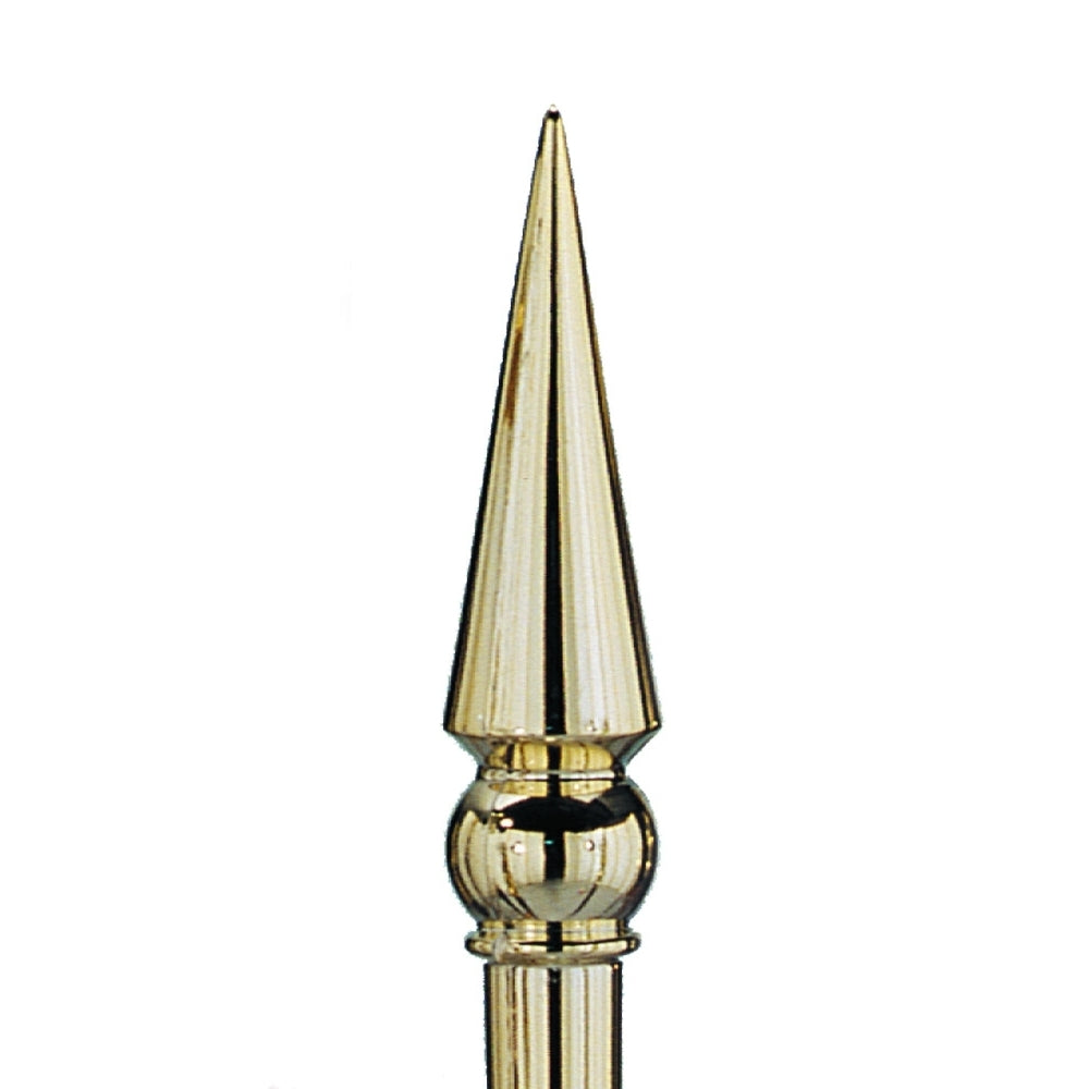 8 in. Round Spear Brass Plated