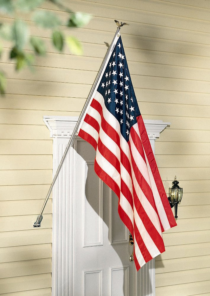Homeowners 3 ft. X 5 ft. Nyl-Glo U.S. Flag Set Complete with Hardware ...