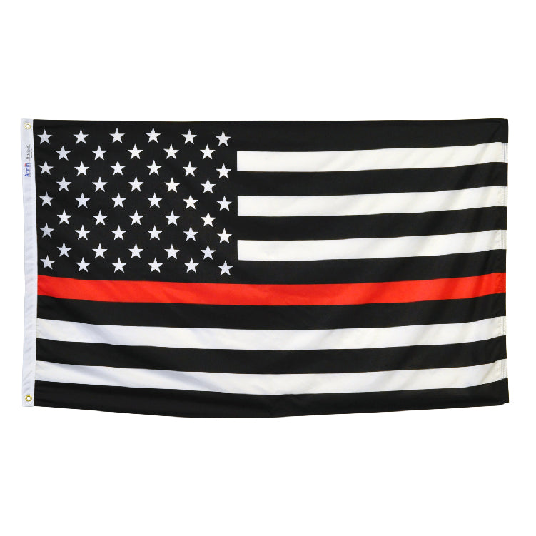 Thin Red Line U.S. Flag 3x5 ft. Nylon SolarGuard Nyl-Glo. Model 3969