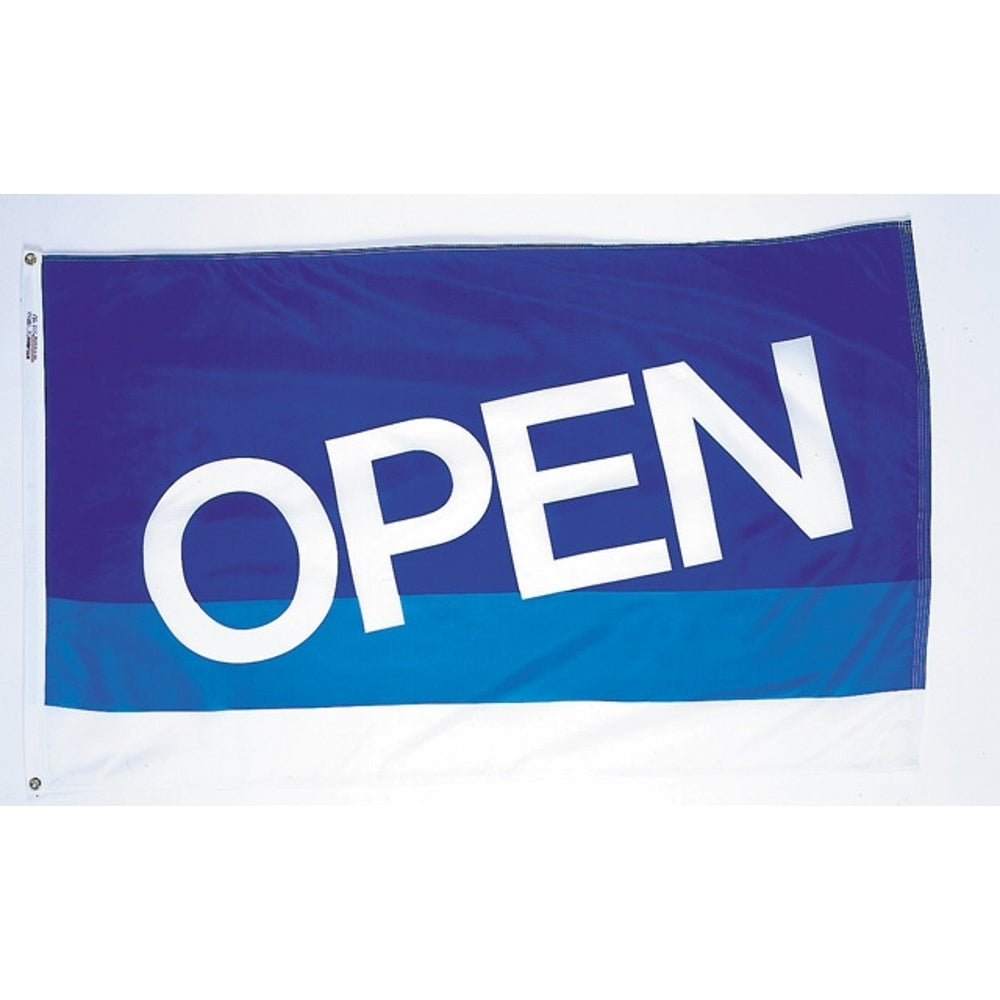 Blue and White Open Flag-Nyl-Glo-3 ft. X 5 ft.