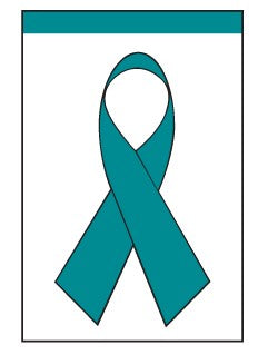 Teal Ribbon Banner 12 in. X 18 in.