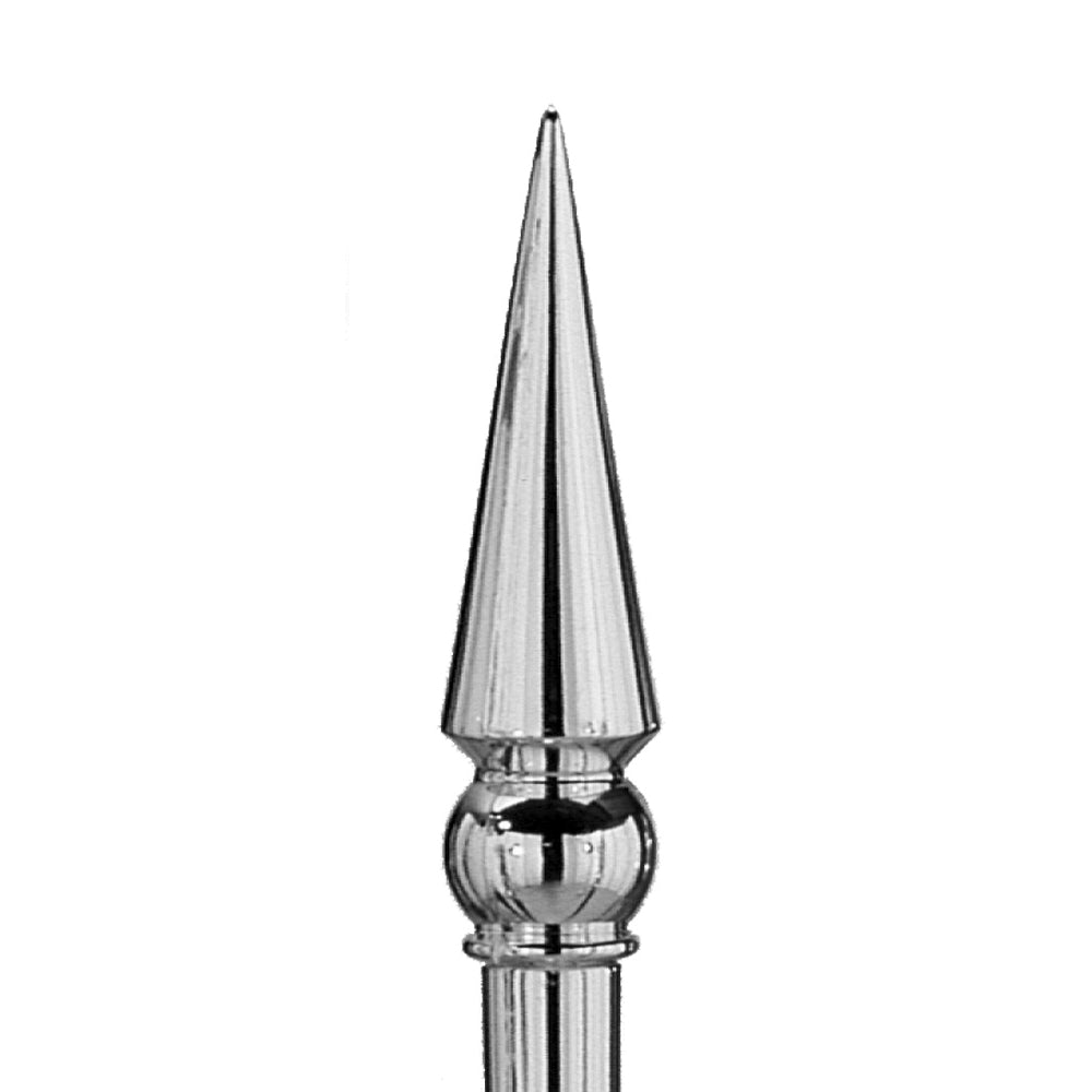 Round Spear Ornament Chrome Finish