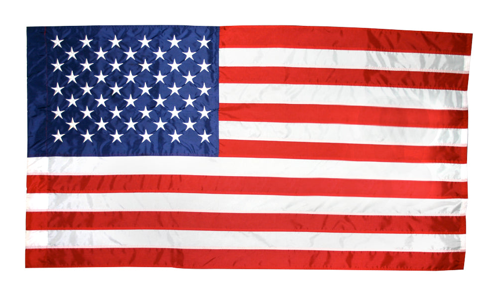 Nyl-Glo U.S. Flag with Flagpole Sleeve and Tab- 3 ft. X 5 ft.