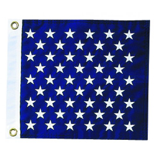 Nyl-Glo U.S. Union Jack Flag with Embroidered Stars-13 in. X 15 in.