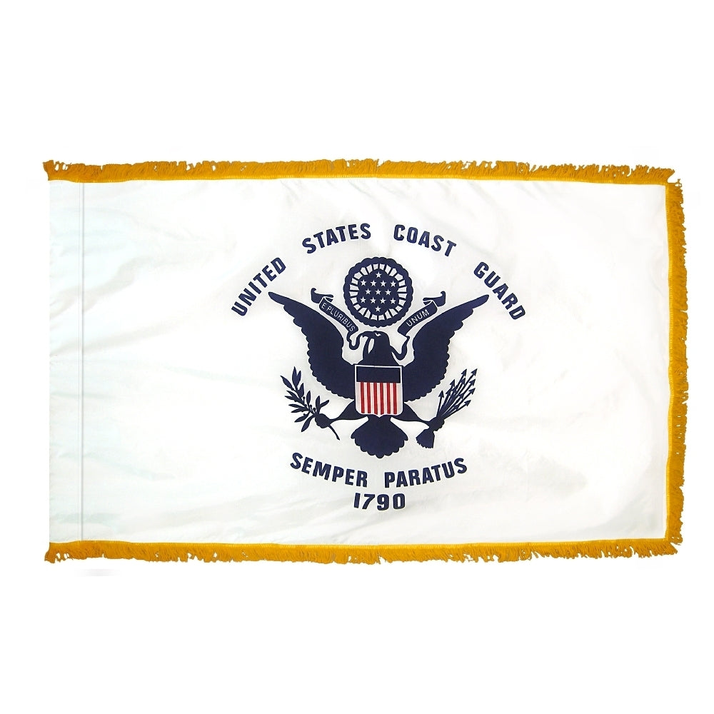 3 ft. X 5 ft. U.S. Coast Guard Flag with Fringe Colonial Nyl-Glo