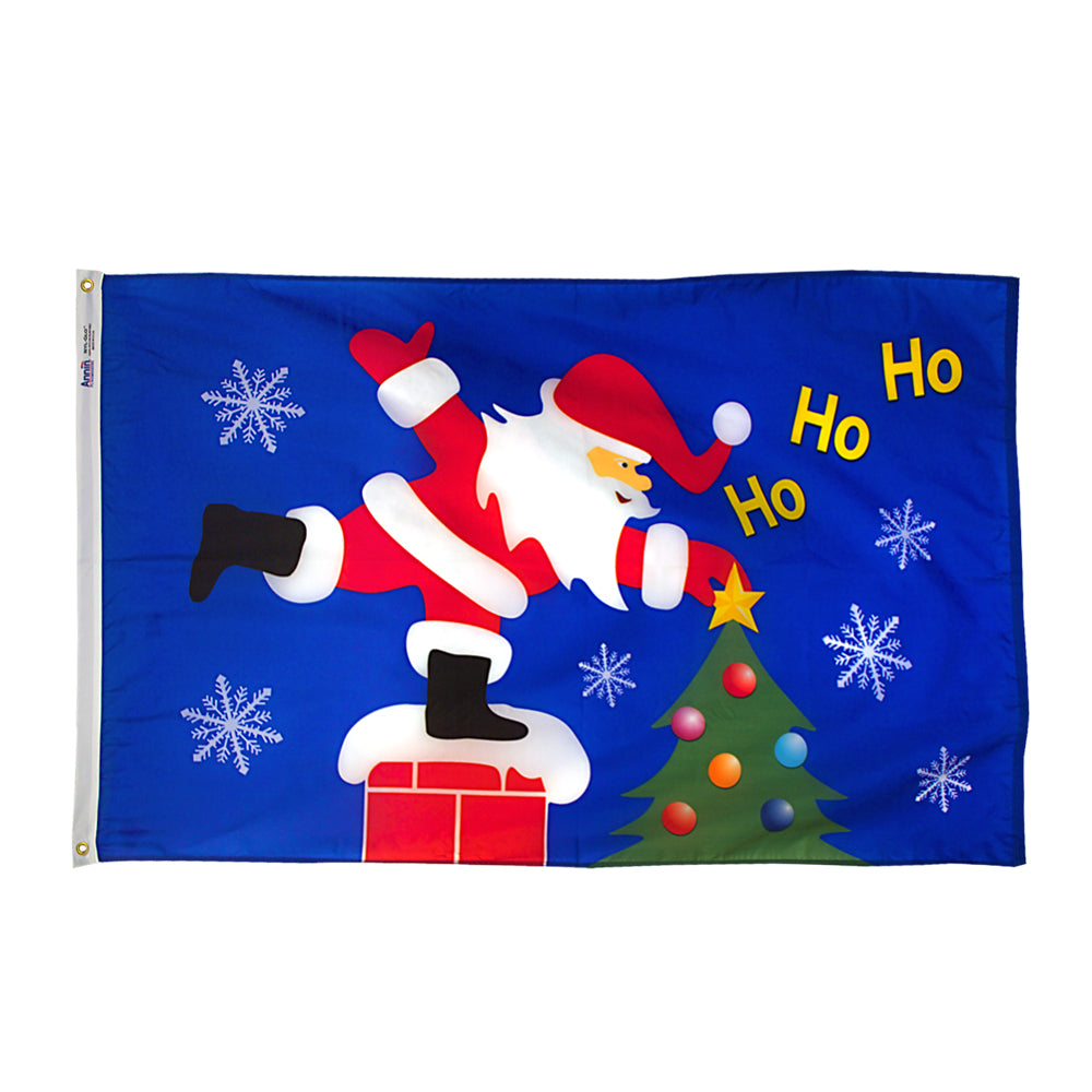 Holiday Rooftop Santa Flag- 3x5 ft. Nylon