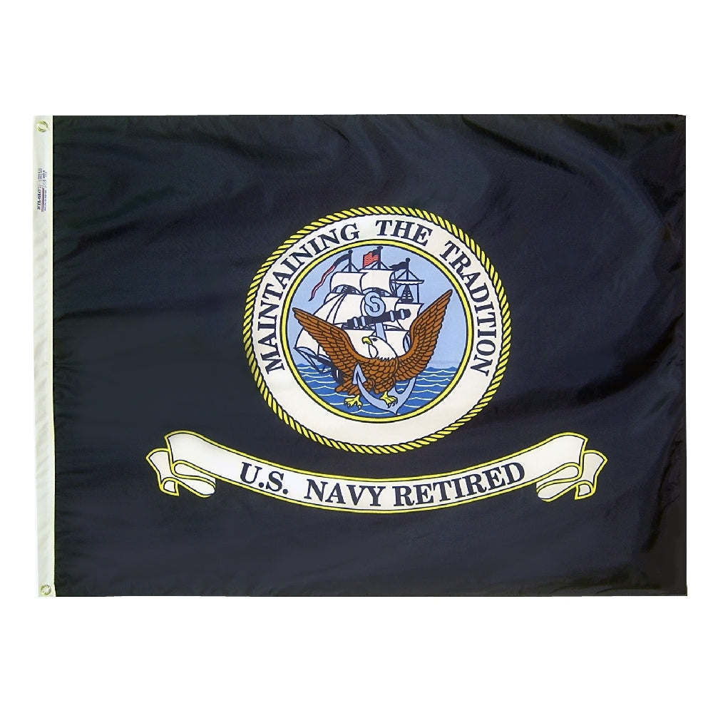 3 ft. X 4 ft. Nyl-Glo U.S. Navy Retired Flag