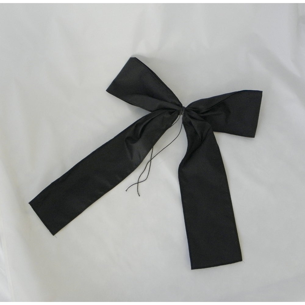 Black Nylon Mourning Bow- 16 in.