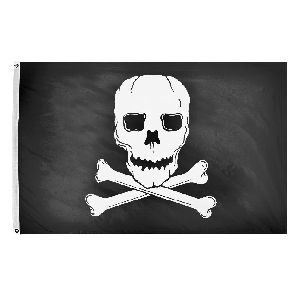 Nyl-Glo Jolly Roger Flag-12 in. X 18 in.