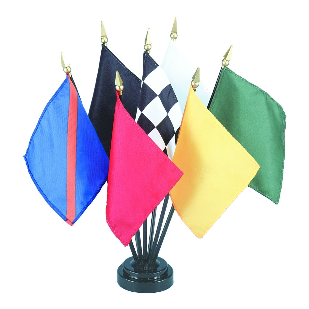 4 in. X 5 in. Miniature Auto Race Flag Set