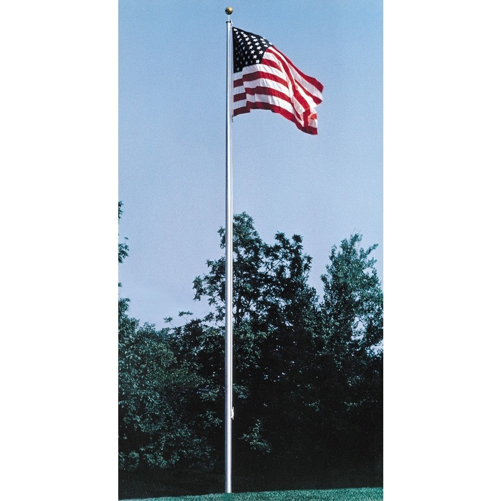 Heavy Duty Cone Tapered Aluminum One Piece Flagpole > 40 ft. X 7 in.