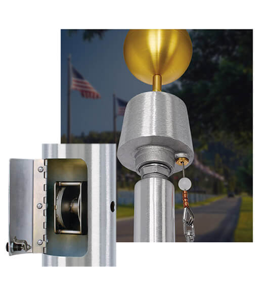IWW20C61 20' x 6" x .156" Titan Series Flagpole - IWW