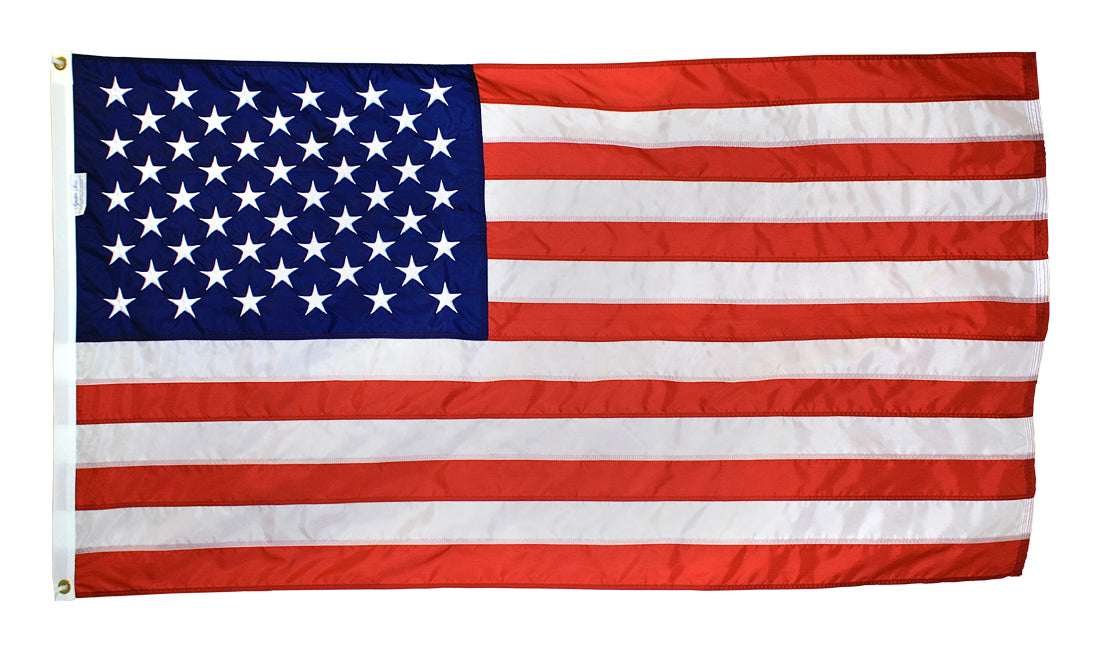 2-1/2 ft. X 4 ft. Nyl-Glo Signature American Flag with Flagpole Sleeve and Tabs